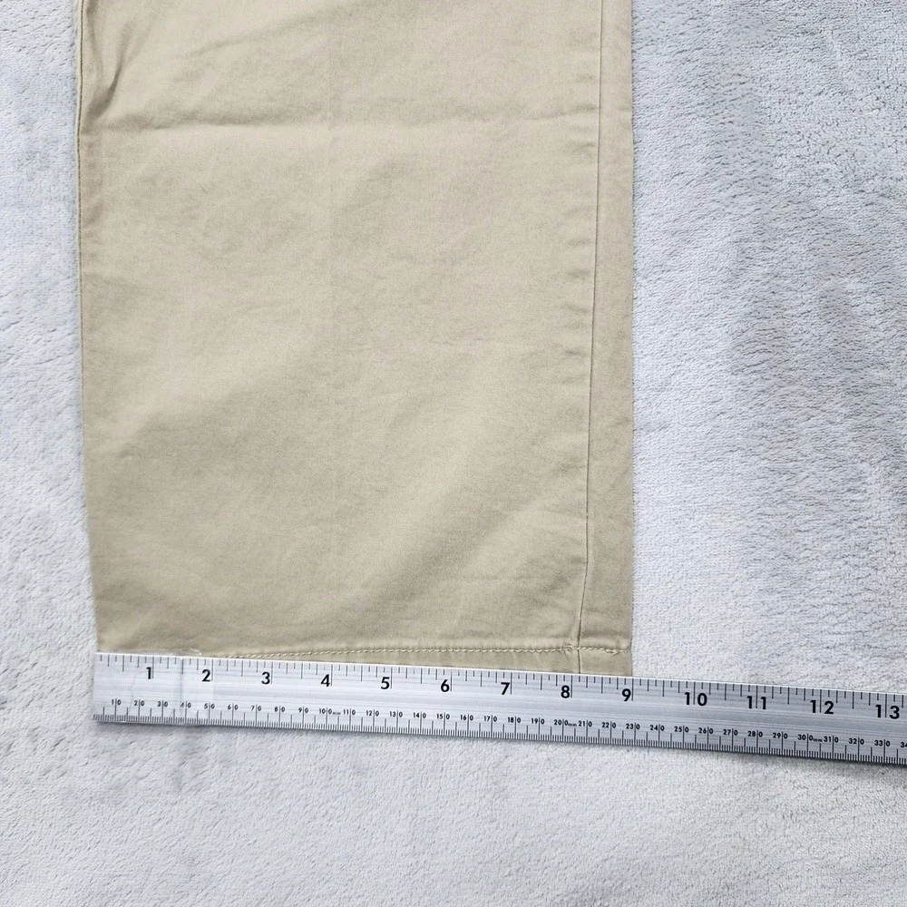 Swiss Tech Pants Mens 42x32 Beige‎ Regular Fit Straight Canvas Khaki Stretch